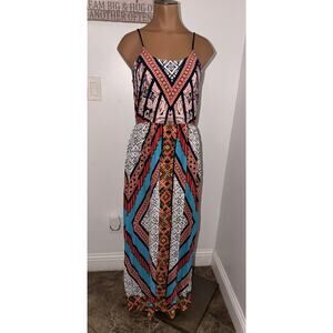 Sweet Wanderer multi color maxi dress Sleeveless size Large
